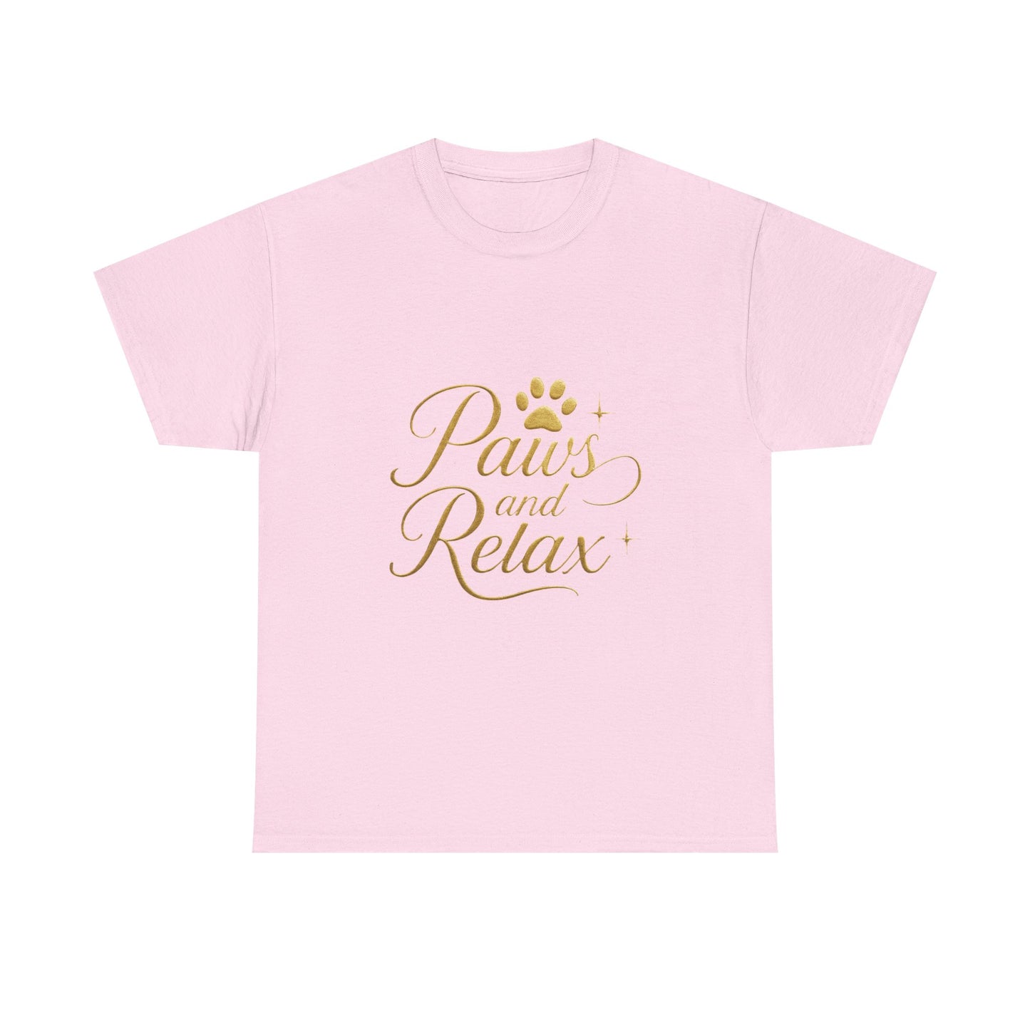 Paws and Relax Unisex Heavy Cotton Tee, Pet Lover Gift, Casual Wear, Relaxation Shirt, Dog Owner Apparel, Gift for Her