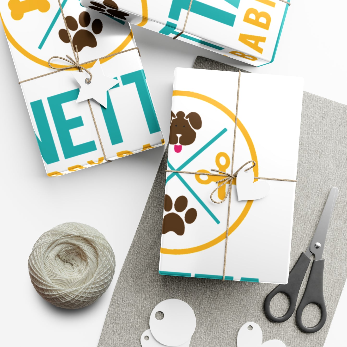 Pet-Themed Gift Wrap Paper for Dog Lovers, Holiday Gift Wrap, Eco-Friendly Wrapping, Animal Prints, Customized Gift Wrap