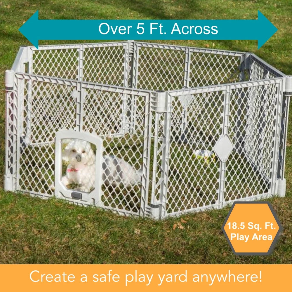 North States Petyard Passage Yard for Pets, Gray Plastic