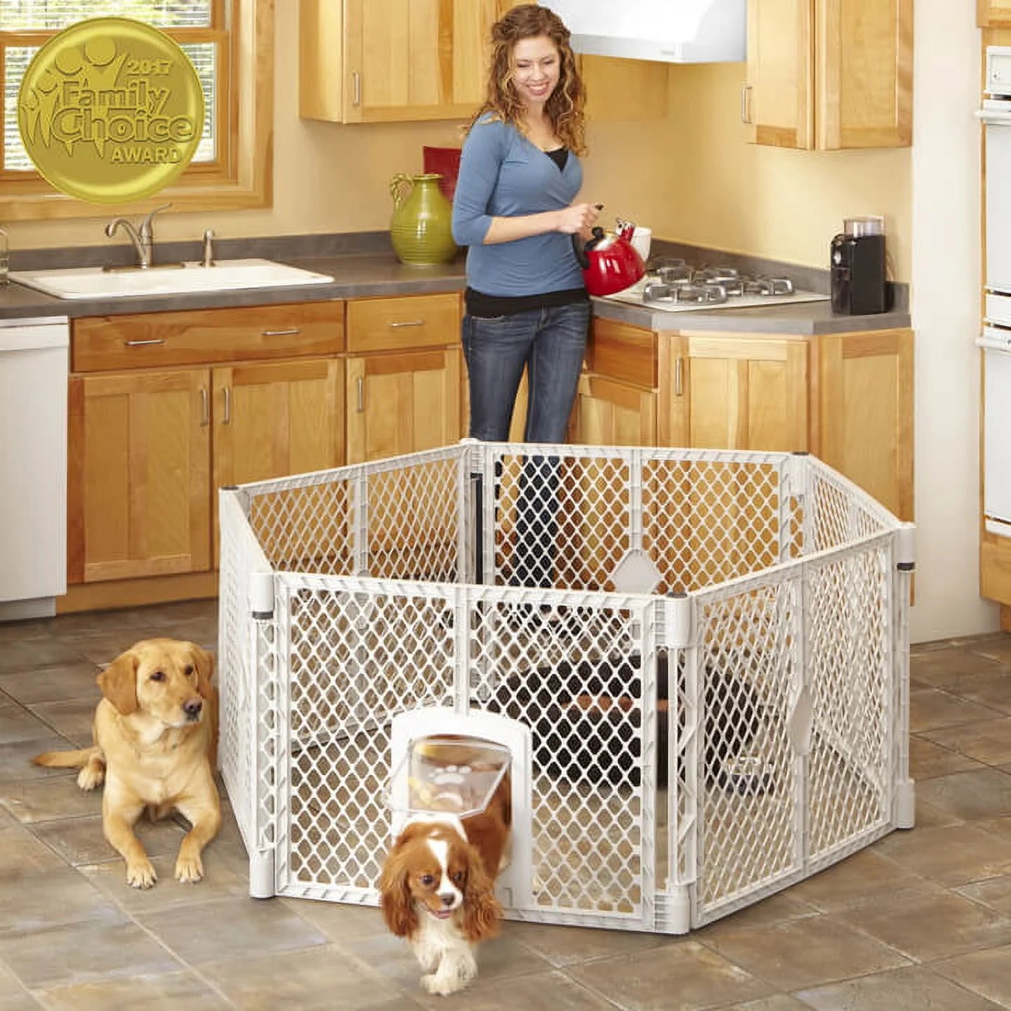 North States  Petyard Passage Yard for Pets, Gray Plastic