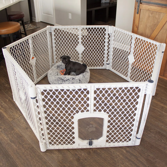 North States  Petyard Passage Yard for Pets, Gray Plastic