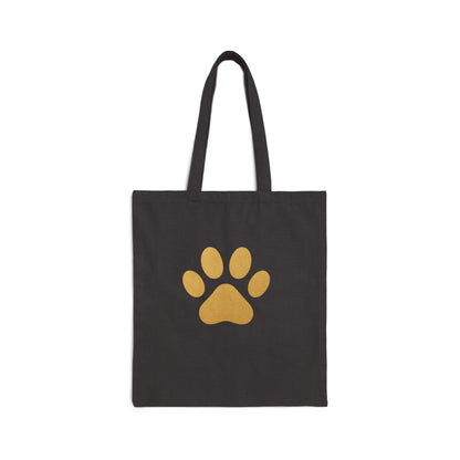 Paw Print Cotton Canvas Tote Bag, Eco-Friendly Bag, Pet Lover Gift, Reusable Shopping Bag, Animal Rescue Fundraiser, Stylish Tote