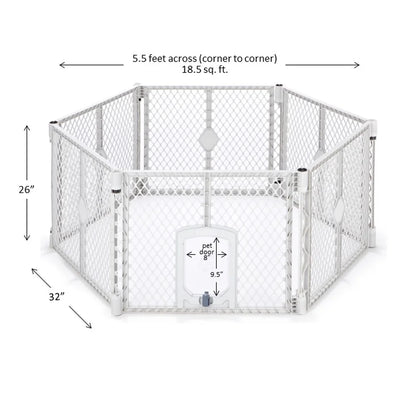North States  Petyard Passage Yard for Pets, Gray Plastic