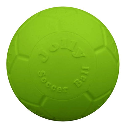 Soccer Ball Green 8 Inch Apple Scented Rubber Chew Toy for Dogs